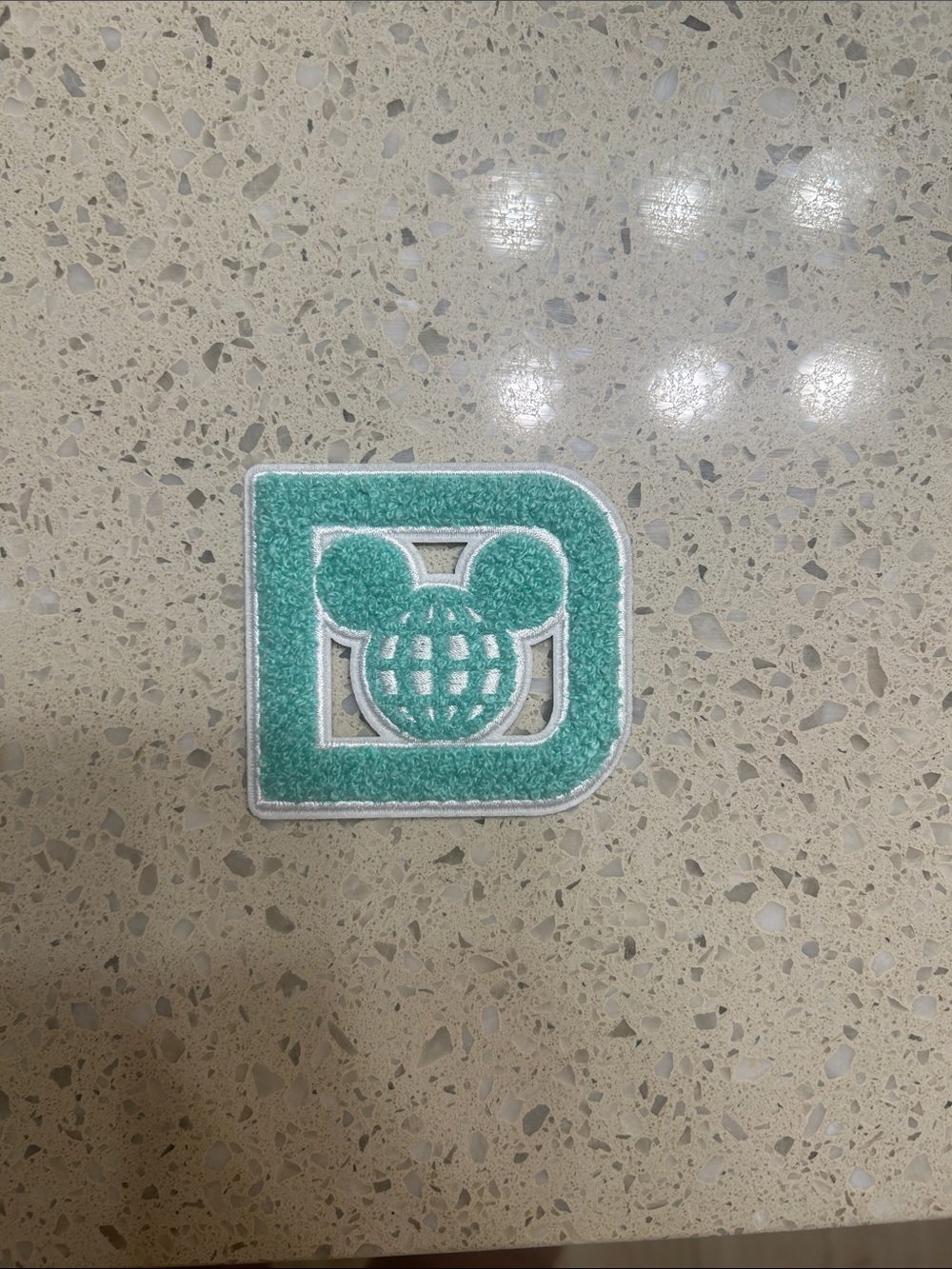 Disney Mint Green Mickey Ear 'D' Patch